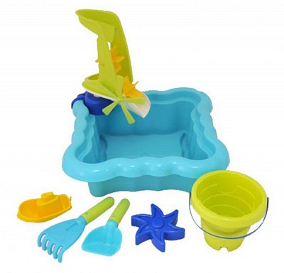 Набор для игры с песком и водой Luna Kids с мельницей 7 элементов 39844