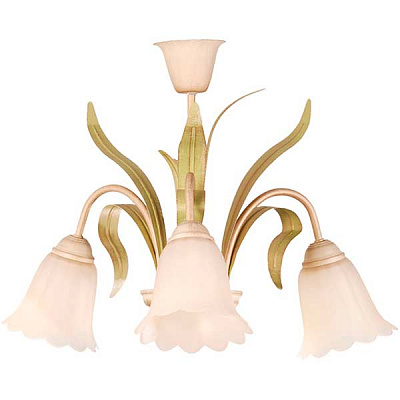 Люстра потолочная Геотон НСБ 01-3х60-940 Рома-Н937 3xE27 белый с зеленым 