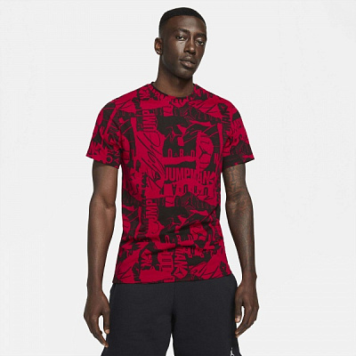 Футболка Jordan M J BRAND JM FLT AOP SS CREW DA9877-011 р.2XL черный