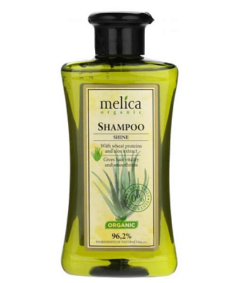 Шампунь Melica Organic Здоровый блеск с протеинами пшеницы и экстрактом алоэ 300 мл