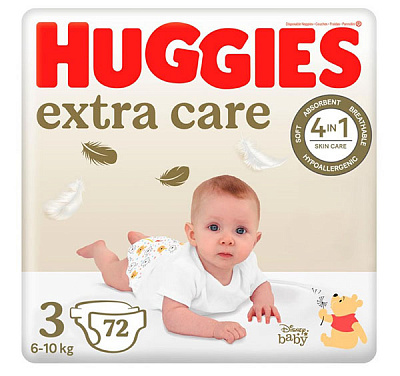 Подгузники Huggies Extra Care 3 6-10 кг 72 шт.