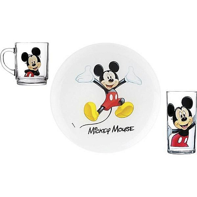 Набір дитячого посуду Disney Mickey Colors 3 предмети L2124 Disney Luminarc