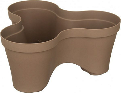 Горщик пластиковий Sanja IPPI Roma фігурний 8,8л мокко