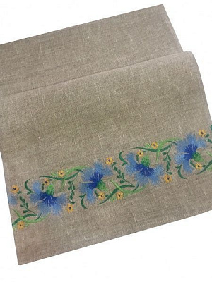 Рушник Квіти Волошки 45x65 см сірий Галерея льону