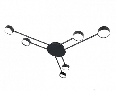 Люстра стельова Светкомплект G LINE 6 6xGX53 чорний матовий