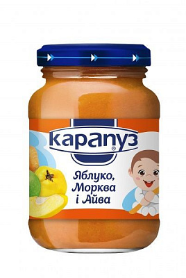Пюре Карапуз Яблоко, морковь и айва 200 г 4820012000142 