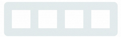 Рамка чотиримісна Efapel Latina білий 42940 TBR