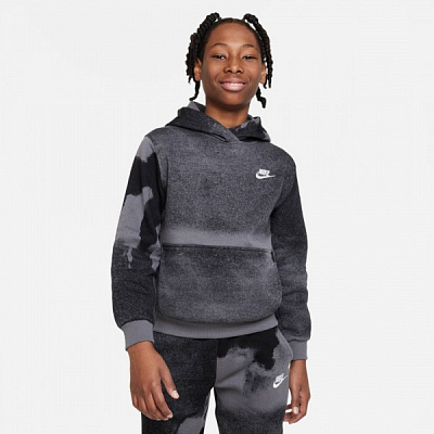 Джемпер Nike K CLB FLC HBR PO HD WASH AOP FD3174-010 р.XL чорний