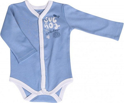 Боді дитяче Sasha р.80 блакитний 4157/6