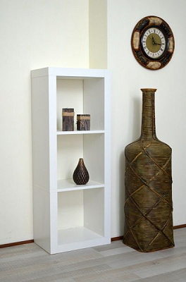 Стелаж двосторонній Кубус МІКС 1х3, 438x1146x290 мм білий