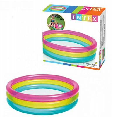 Бассейн надувной Intex Радуга 86х25 см 57104