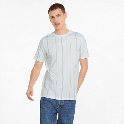 Футболка Puma MODERN BASICS STRIPE TEE 84740802 р.S белый