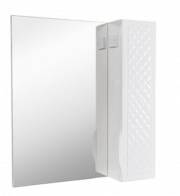 Зеркало со шкафчиком Aqua Rodos Родорс 70 с пеналом справа (без подсветки) АР000001176