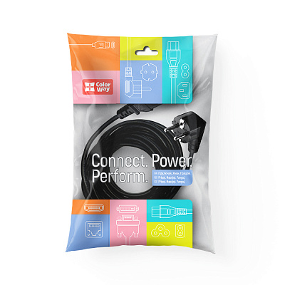 Кабель живлення ColorWay 1,8 м black (CW-CBP082-BK)