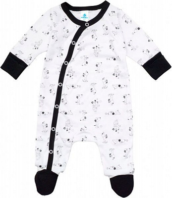 Человечек Minikin Веселый щенок р.56 белый с принтом 196090356 