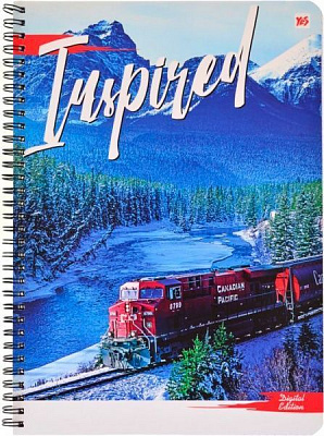 Тетрадь школьная 80 листов в клетку спираль YES