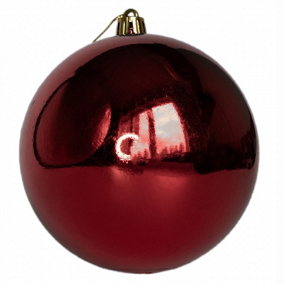 Куля новорічна Девілон 100 мм червоний 250577