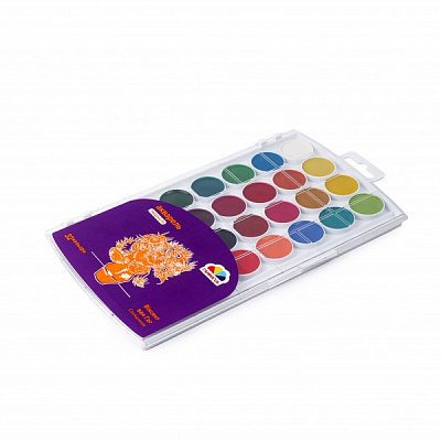 Акварель медовая Творчество 32 цвета без кисточки 400124 Гамма