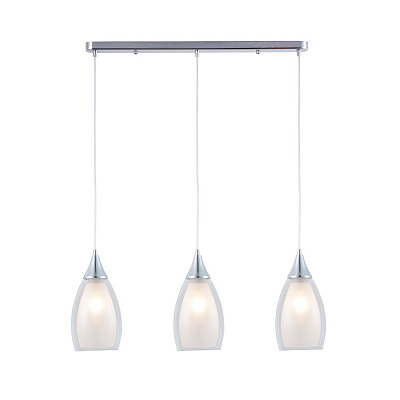 Светильник подвесной Elena 620x120х280/1050 мм металл/стекло 3x40 Вт /E14 хром 51-311-142