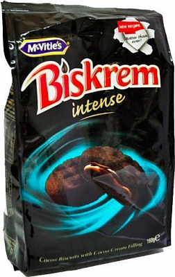 Печенье ULKER Intense Biskrem из какао с начинкой из шоколадного крема 160 г 