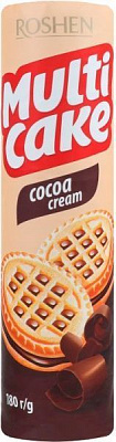Печиво Roshen Multicake з начинкою какао ККФ 28 шт (4823077609077) 180 г