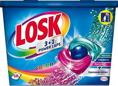 Капсули для машинного прання Losk Тріо Color 18 шт.