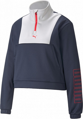Джемпер Puma Train PWR Fleece Logo 1 4Zip 52093666 р. L синий