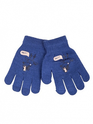 Рукавички YO! олень р.14 синій