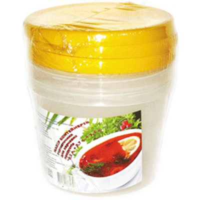 Набір ємностей для харчових продуктів Пластторг в асортименті 3 шт