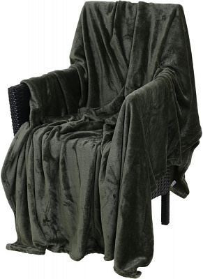 Плед Solid Deep Green 160x200 см зеленый La Nuit