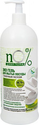 Гель для ручного мытья посуды nO% green home с натуральным яблочным ускусом 1л