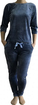 Костюм домашний женский Роксана Велюр 492/50060 р. L джинс 