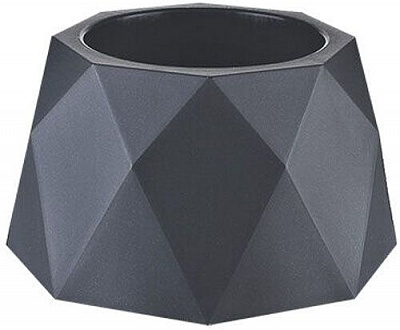 Горщик для квітів Elif Plastik Гео фігурний 2,4 л антрацит (473А)