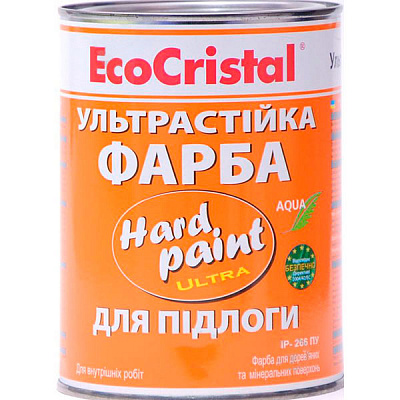Эмаль EcoCristal для пола Hard Paint красно-коричневый глянец 0,75л