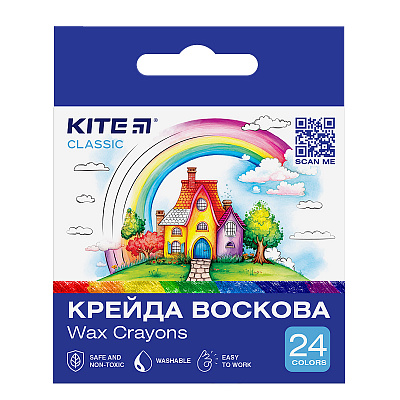 Крейда воскова 24 кольори Classic K-1070 KITE