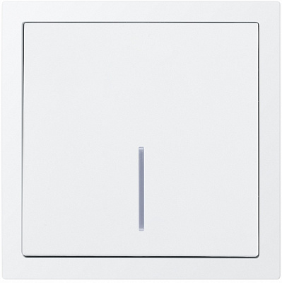 Механизм выключателя одноклавишный HausMark Juna с подсветкой белый матовый 7041-0988-111QC