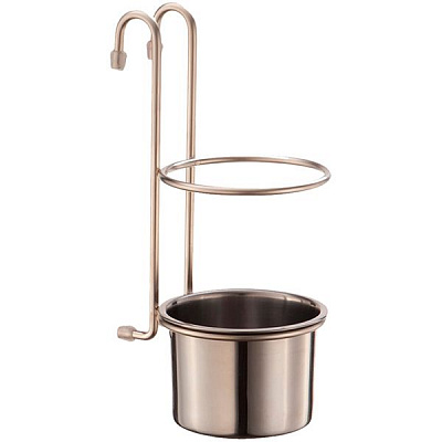 Стакан на рейлінг Lemax YJ-G017 E NM для столових приборів 206x105x138 мм матовий нікель