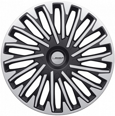 Колпак для колес Michelin Soho Silver Black 33498 R14 4 шт. серебряный/черный 