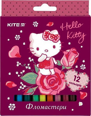 Фломастеры Hello Kitty 12 шт. HK11-044WK KITE