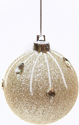 Куля новорічна Крапельки золото