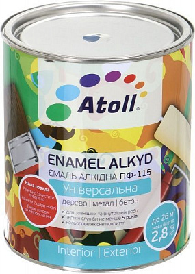 Емаль Atoll алкідна ПФ-115 синій глянець 2,6кг