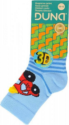 Шкарпетки дитячідля хлопчиків Duna 5В 400 р.14–16 блакитний із малюнком