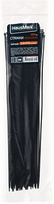 Стяжка для кабелю HausMark 3,5х370 мм 100 шт. чорний