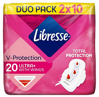Прокладки гигиенические Libresse Ultra с крылышками 20 шт.