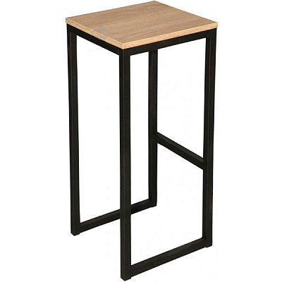 Стул барный Лугалпроф Кубик черный / дуб сонома 