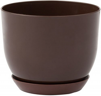 Горщик Оранжерея для квітів «Класік» круглий 1,9л коричневий