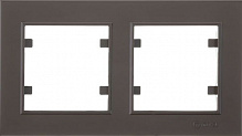 Рамка двухместная Makel Karea 00 горизонтальная коричневый