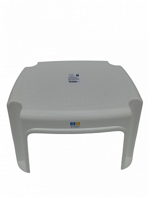 Табурет пластиковий надміцний білий мармур