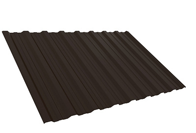 Профнастил матовий Tile Tail Н-20 1185х2000 мм RAL 8019 коричневий USS
