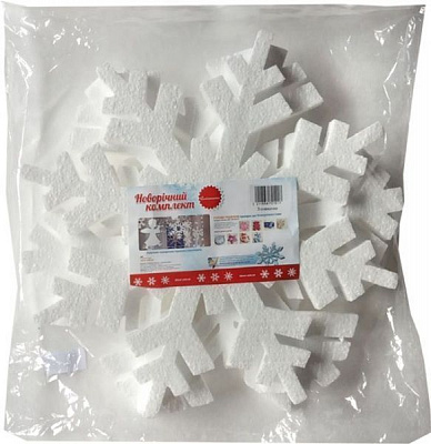 Декорация новогодняя Снежинка в ассортименте d35 см 3 шт. 